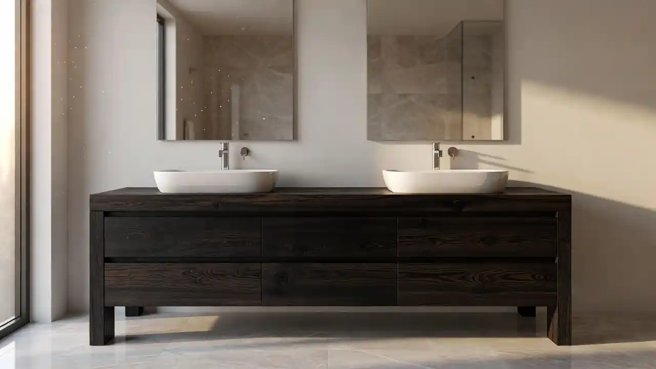 Double sink bathroom vanity