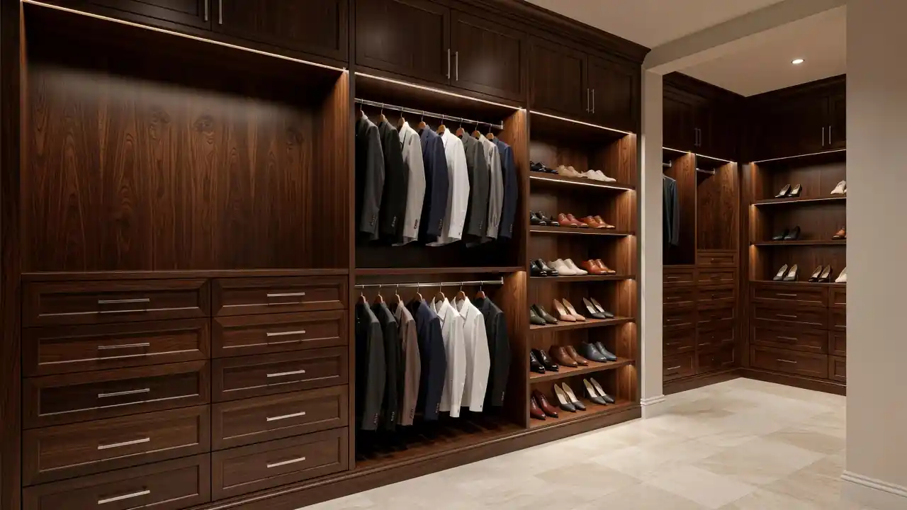 Custom closet cabinets