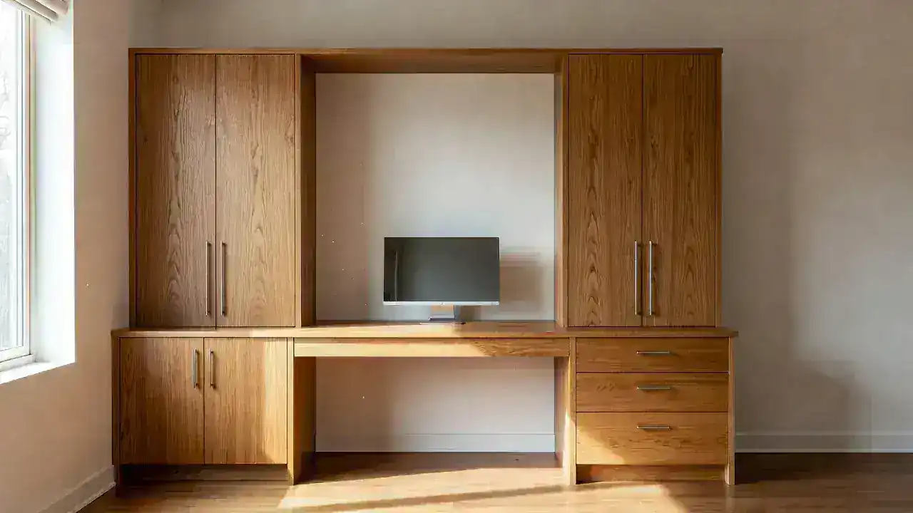 Home office built-in cabinets