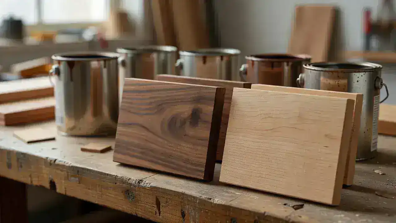 Hardwood cabinet door samples